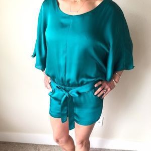 Teal Silky Jumpsuit